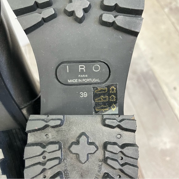 IRO Women's Leather Chelsea Boots Black Size 39 / US 8 - Picture 12 of 13